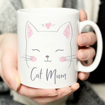 Personalised Ceramic Cat Mum Mug