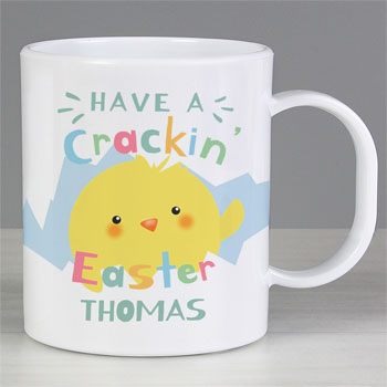 Personalised Have A Cracking Easter Plastic Kid's Mug