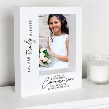 5x7 Personalised Truly Blessed 1st Holy Communion Box Frame