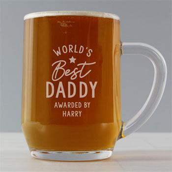 Personalised 'World's Best' Pint Glass Beer Tankard
