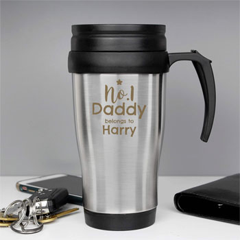 Personalised No. 1 Daddy Travel Mug