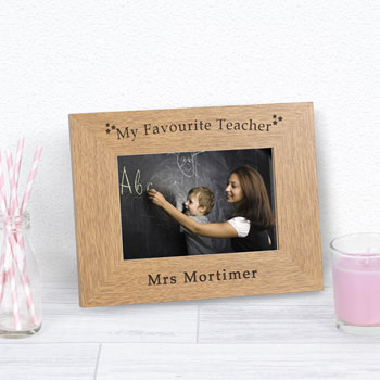 Personalised My Favourite Teacher Wood Frame 7x5 Inch
