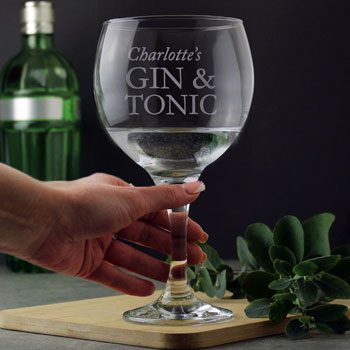 Personalised Gin & Tonic Balloon Glass
