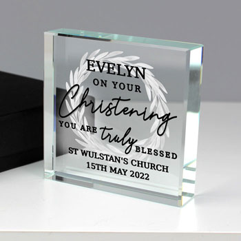 Personalised Truly Blessed Large Crystal Token