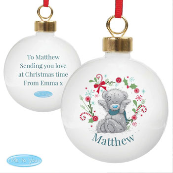 Personalised Me To You Tatty Teddy Christmas Bauble