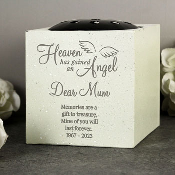 Personalised Angel Memorial Graveside Vase