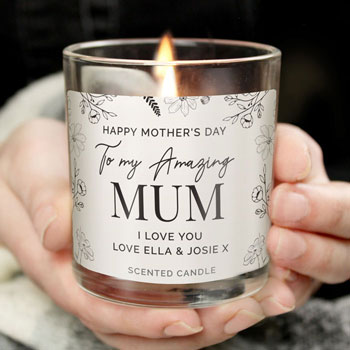 Personalised Mother's Day Floral Scented Jar Candle
