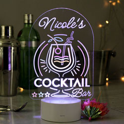Personalised Novelty Cocktail LED Colour Changing Light