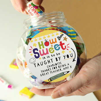 Personalised How Sweet Plastic Tub Assorted Teacher Sweets