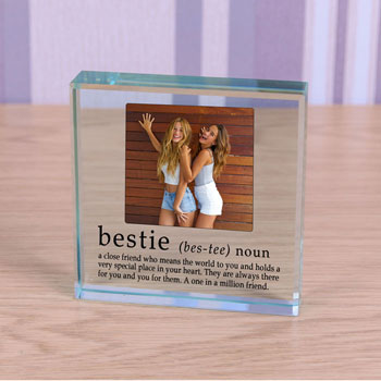 Photo Upload Bestie Glass Token Best Friend Gift