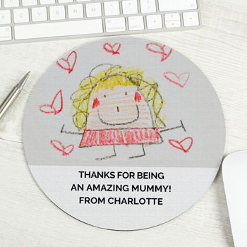 Personalised Children's Drawing Photo Upload Mouse Mat