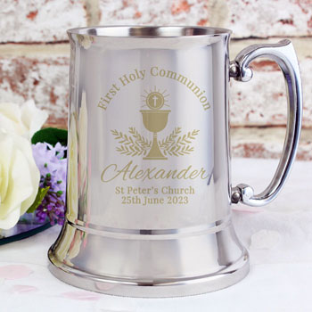 Personalised First Holy Communion Stainless Steel Tankard