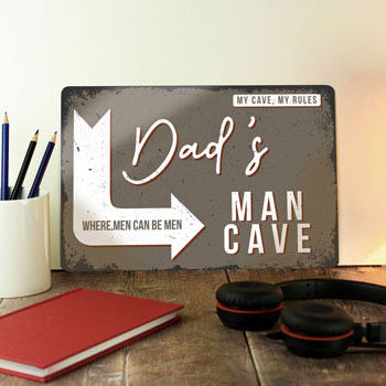 Personalised Man Cave Metal Sign Novelty Gift