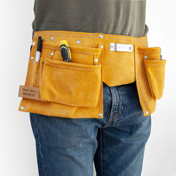 Personalised Dad's Eleven Pocket Leather Tool Belt