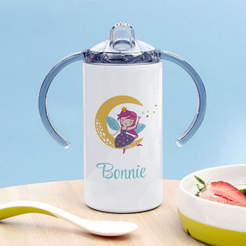 Personalised Fairy Girl's Stainless Steel Sippy Cup