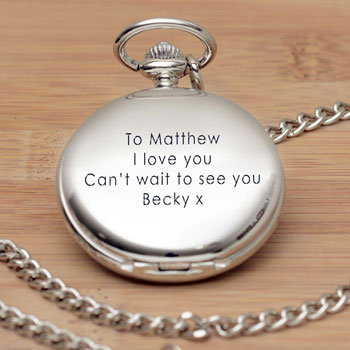 Personalised Engraved Pocket Watch Any Message