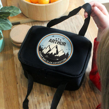 Kid's Personalised Adventure Black Lunch Sandwich Bag