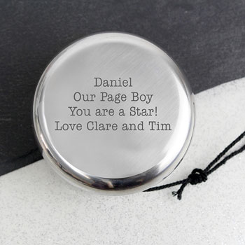 Personalised Silver Plated Engraved Yo Yo Children's Gift