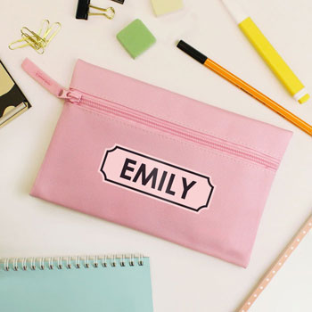 Girl's Personalised Pink Pencil Case Back to School Gift