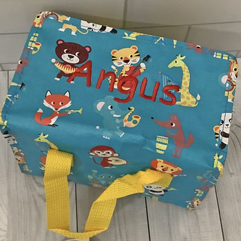 Kid's Personalised Animal Band Recycled Insulated Lunch Bag