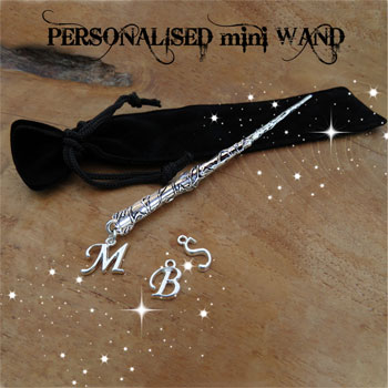 Personalised Mini Wand with Silver Plated Initial