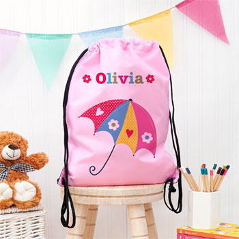 Personalised Girl's Pink Waterproof Swim Bag - 10 Designs