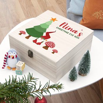 Personalised Gonk Large Wooden Christmas Eve Box