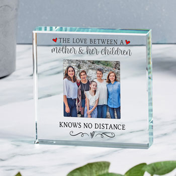 The Love Between Glass Photo Upload Token Mother's Day Gift