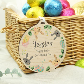 Personalised Easter Themed Wooden Decoration