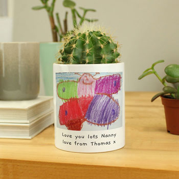 Personalised Children's Drawing Photo Storage Pot